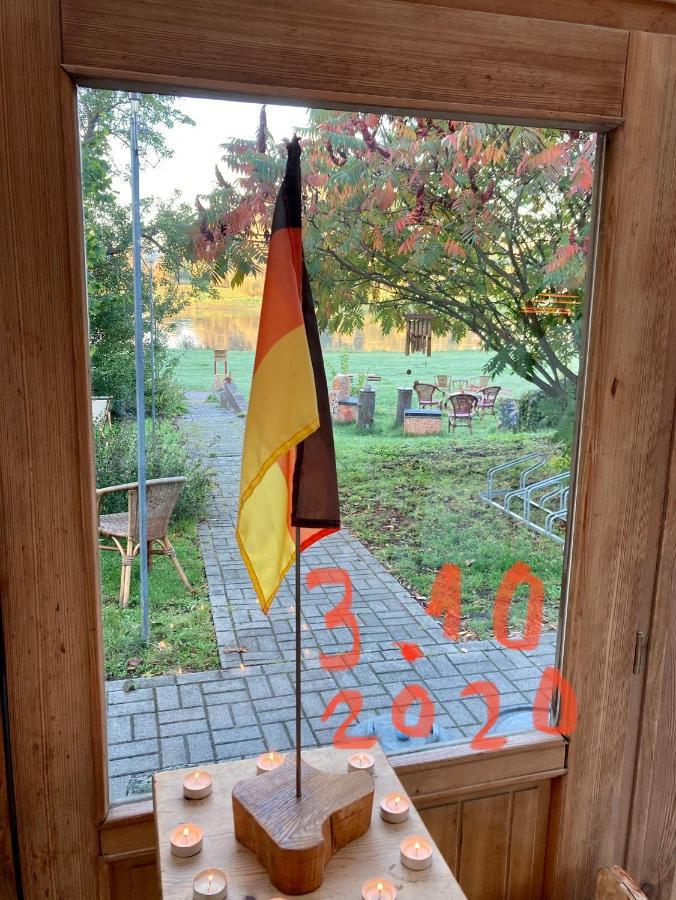 Pension Elbkiosk Kleinzadel Bagian luar foto