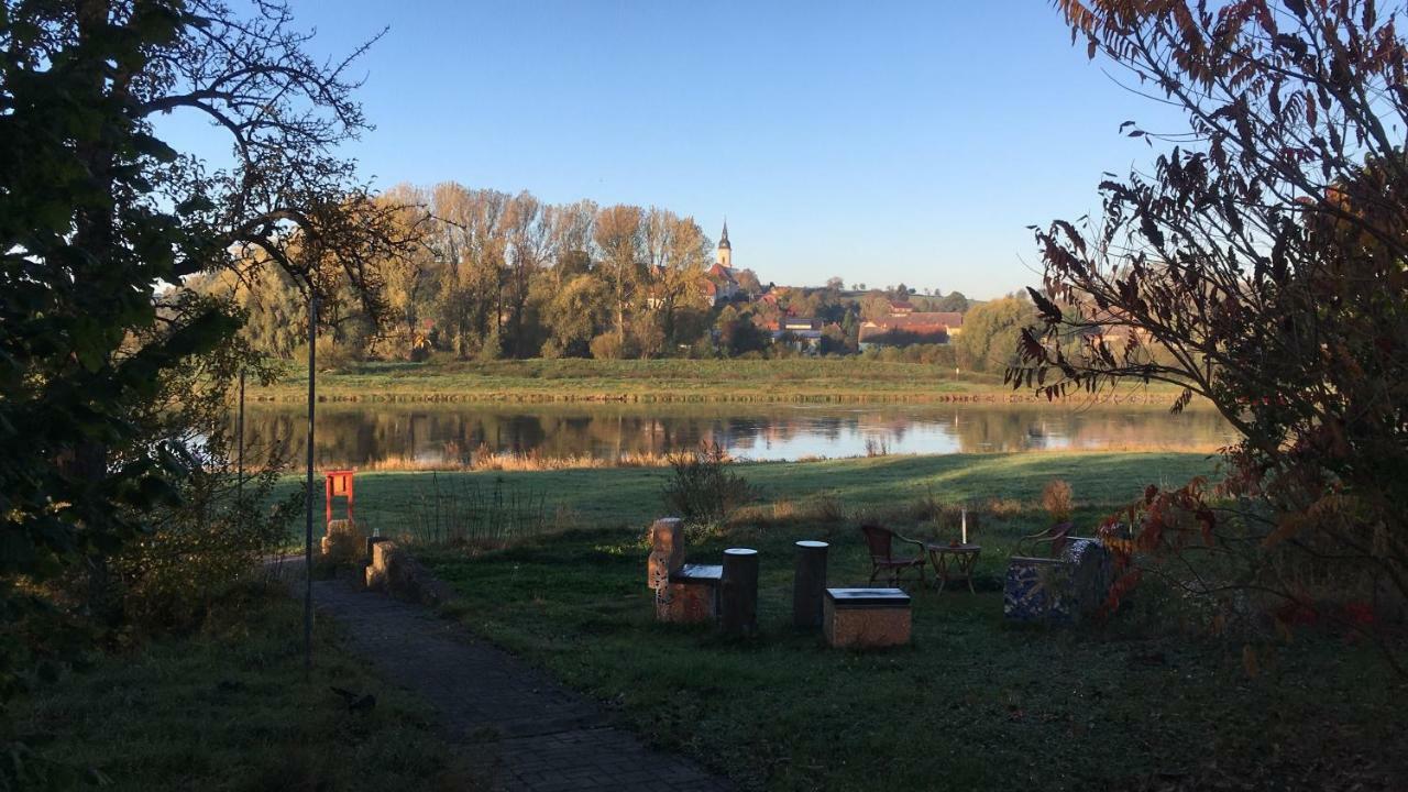 Pension Elbkiosk Kleinzadel Bagian luar foto