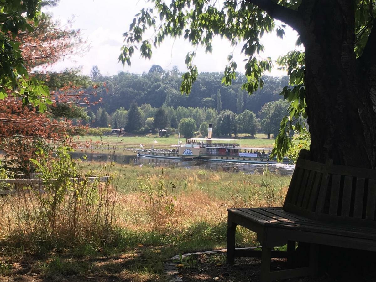 Pension Elbkiosk Kleinzadel Bagian luar foto